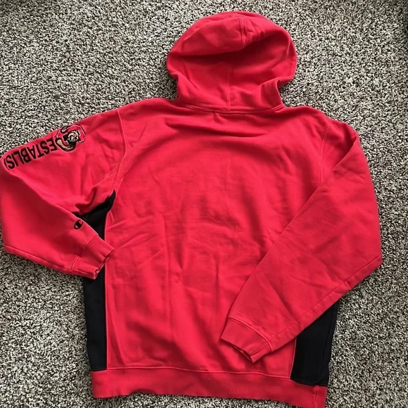 Cornell Embroidered Red Champion Hoodie Sweatshirt - Medium - Picture 5 of 5